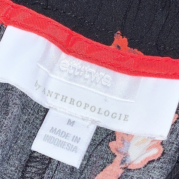 Anthropologie Black Blake Floral Print Trousers size Medium - Picture 13 of 16